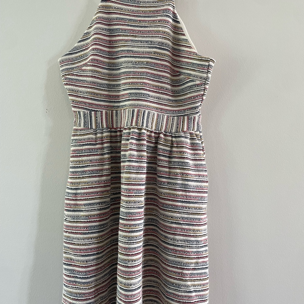 Banana Republic White and Pink Halter Sundress